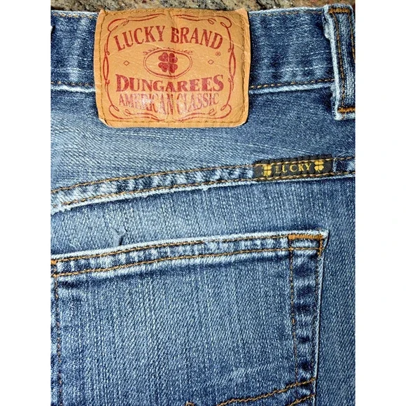 Lucky Brand Sweet N Low Jeans Size 27 Blue Flare Button Fly Y2K USA Made - Picture 6 of 7